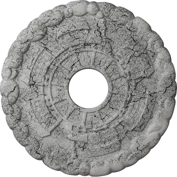 Ekena Millwork Kendall Train Station Medallion (Canopies up to 3 7/8"), 18 1/2"OD x 3 7/8"ID x 1"P, Ultra White CM18KDUWC - main